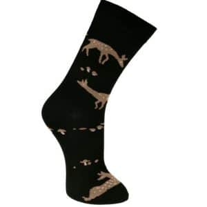 Black bamboo socks with deer on them