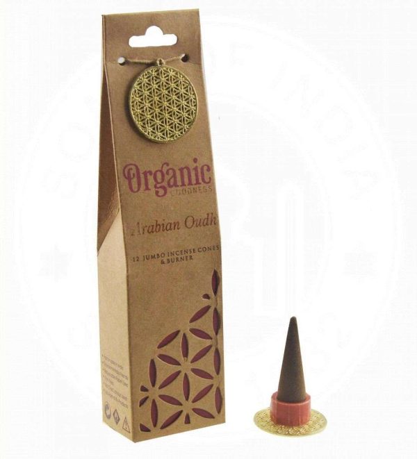 Organic Goodness Incense Cones & Earthen Burner, Arabian Oudh