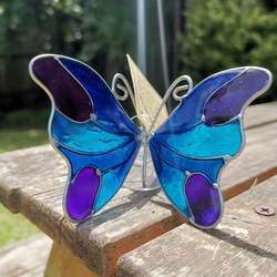 Blue Butterfly suncatcher 250
