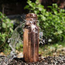 Copper Water Bottle, Engraved 600ml 4 Copper Water Bottle, Engraved 600ml - Image 4