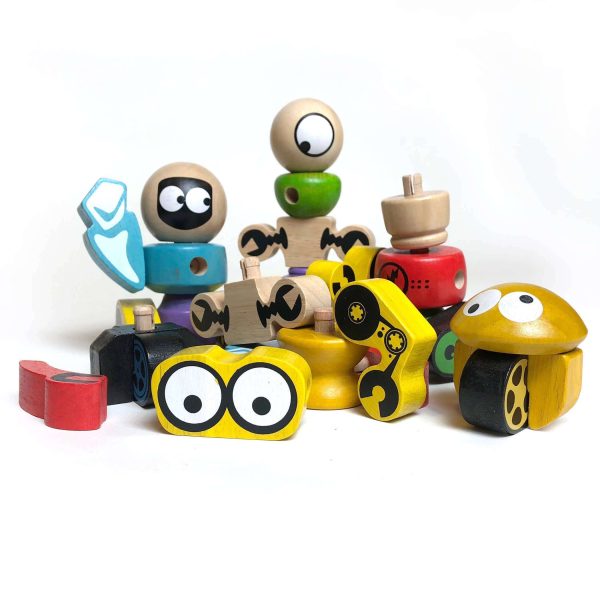 BeginAgain - Tinker Totter Robots - 28 Piece Character Playset