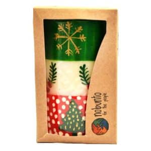 Hand Painted Christmas Candle in a gift box - Ukhisimusi