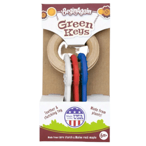 BeginAgain - Green Keys Teether & Clutching Toy