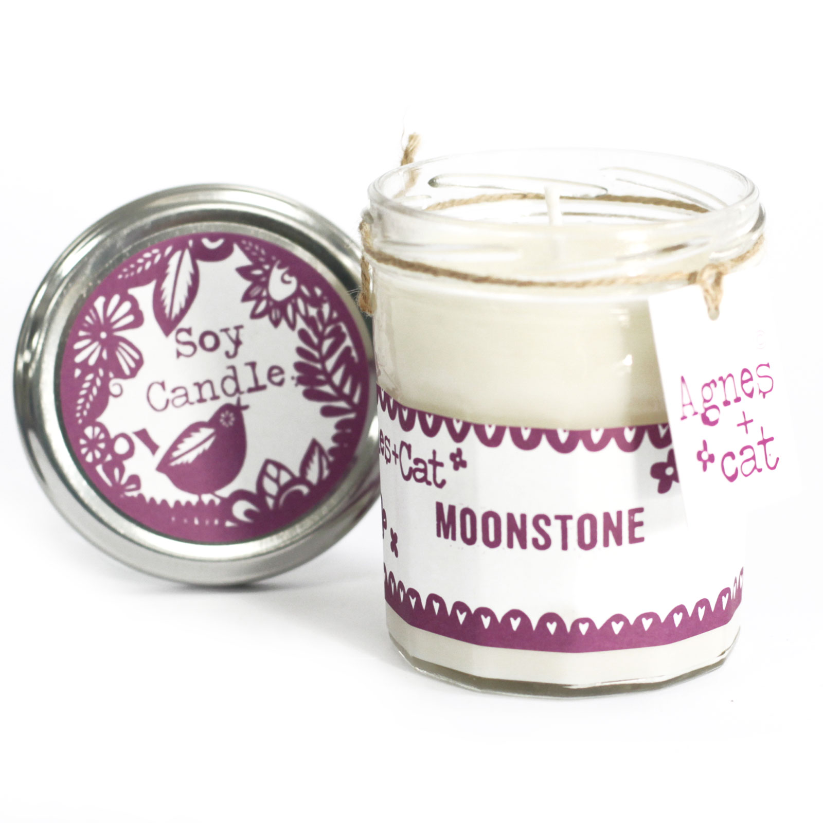 Agnes + Cat - Gift Box - Moonstone (Candle) + Provence & Tea and Roses (Fizz) 2 Agnes + Cat - Gift Box - Moonstone (Candle) + Provence & Tea and Roses (Fizz) - Image 2