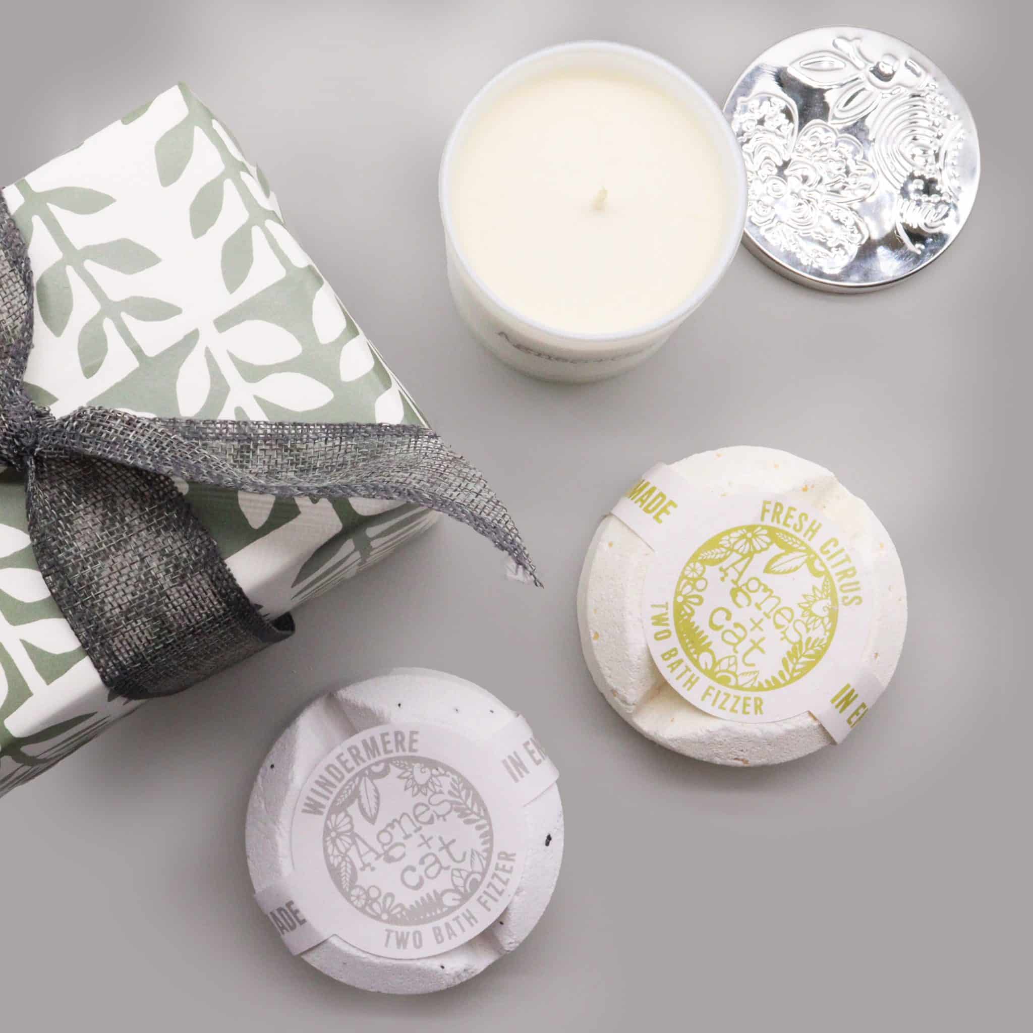 Agnes + Cat - Gift Box - Velvet Moon (Candle) + Windermere & Citrus (Fizz) 2 Agnes + Cat - Gift Box - Velvet Moon (Candle) + Windermere & Citrus (Fizz) - Image 2