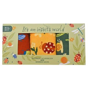 Bamboo Socks Gift Box 3 Pairs - Bugs